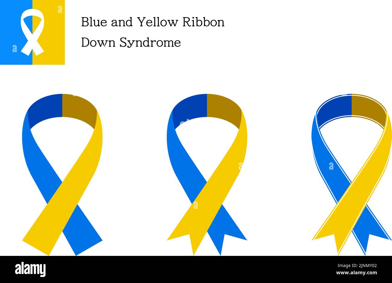 Set of blue and yellow ribbons, 3 patterns Stock Vector Image & Art Alamy