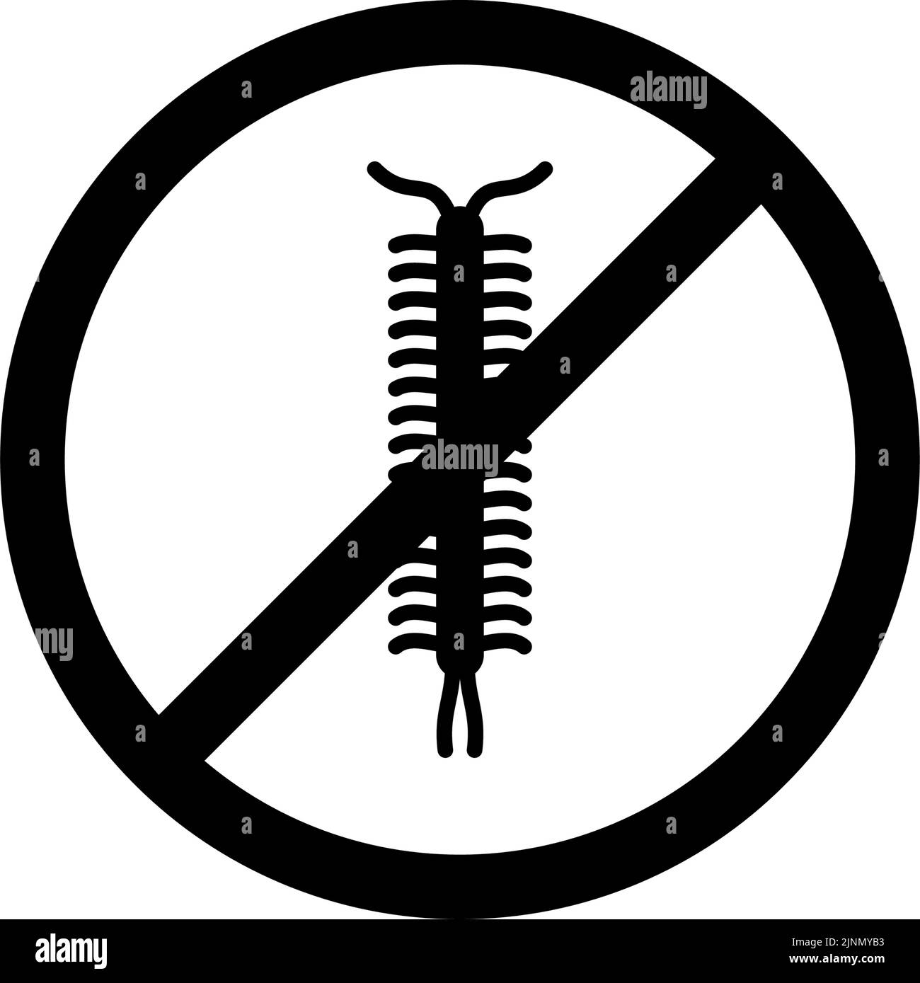 A simple icon for exterminating pests, centipede Stock Vector