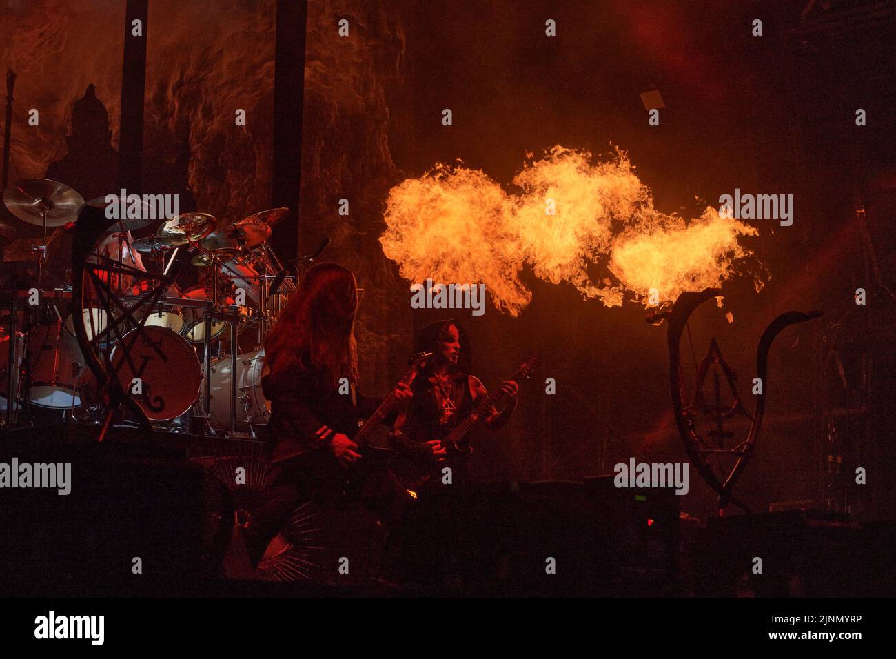 Catton Park, UK, 12 Aug, 2022, Behemoth headline the Main stage at