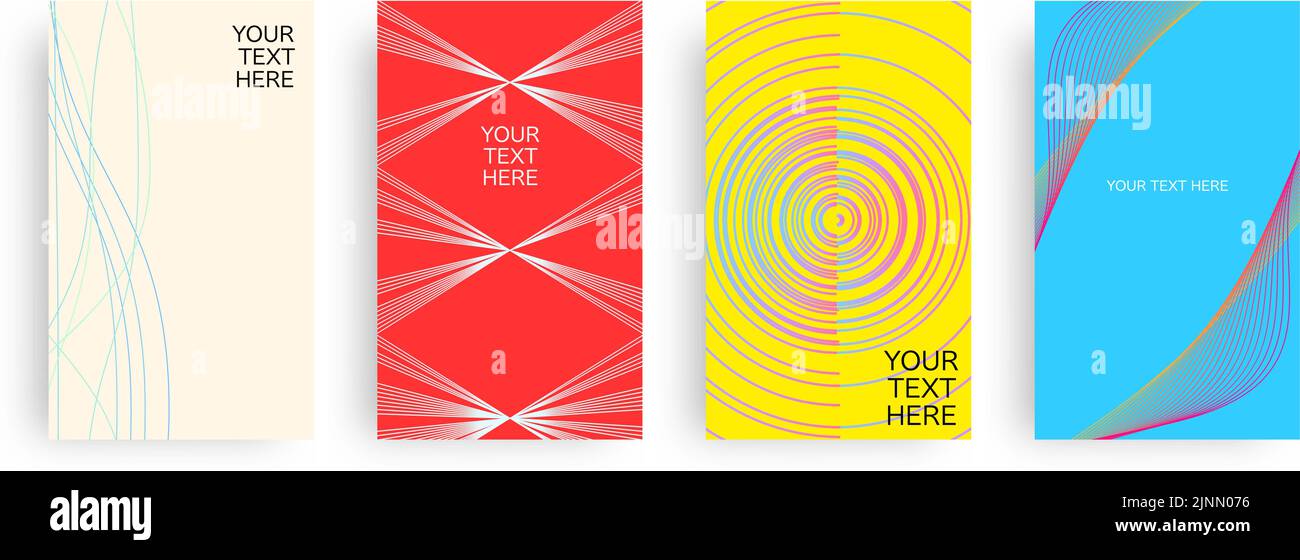Four card designs with abstract backgrounds, pretty colors Stock Vector ...