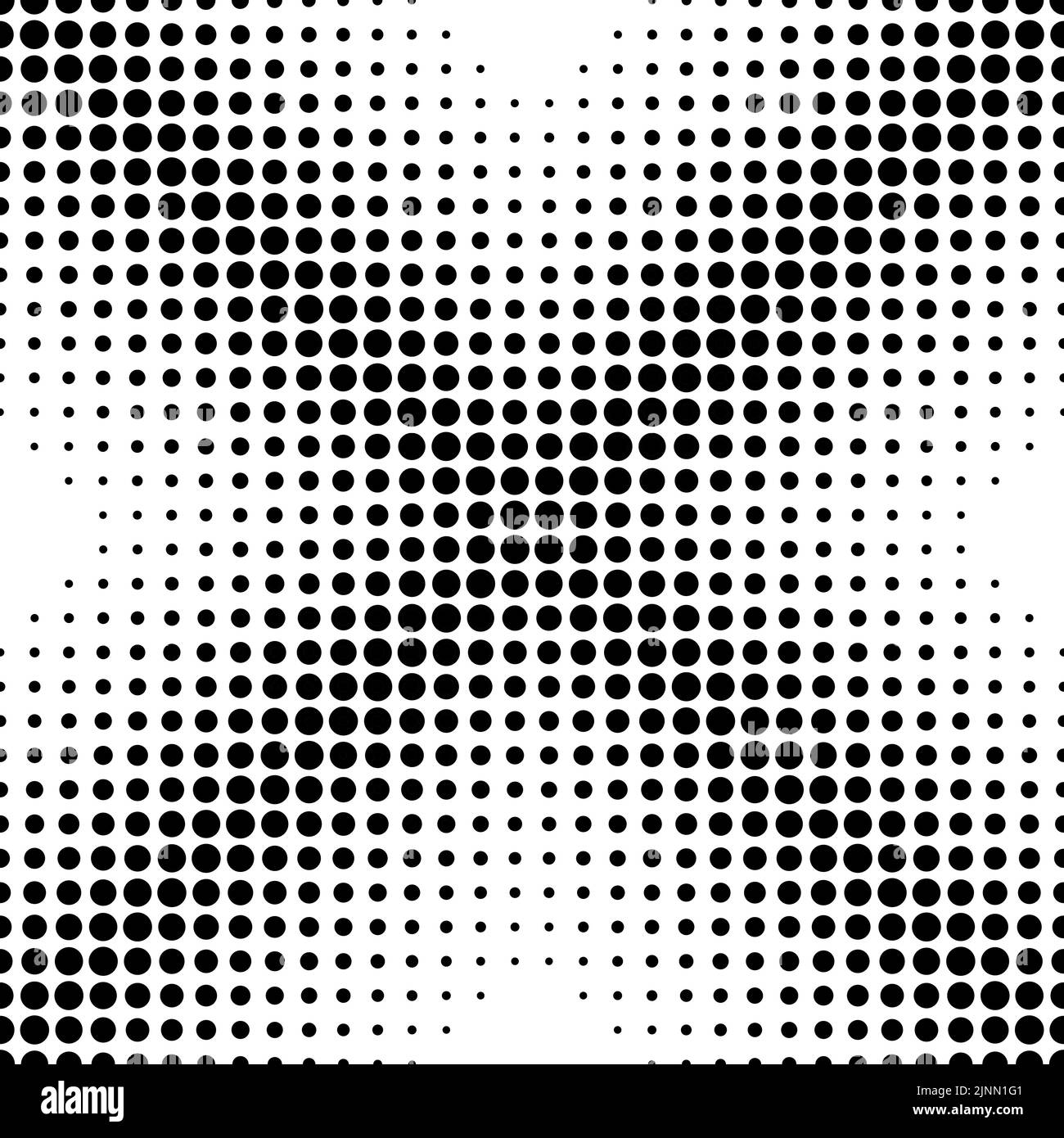 Black halftone diagonal cross on white background. Retro abstract vector design element. Stock Vector