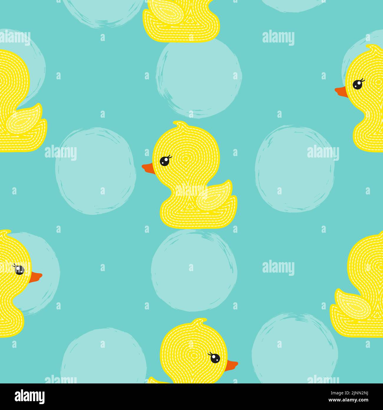 Seamless little yellow ducks toy pattern. Baby print Stock Vector Image & Art Alamy