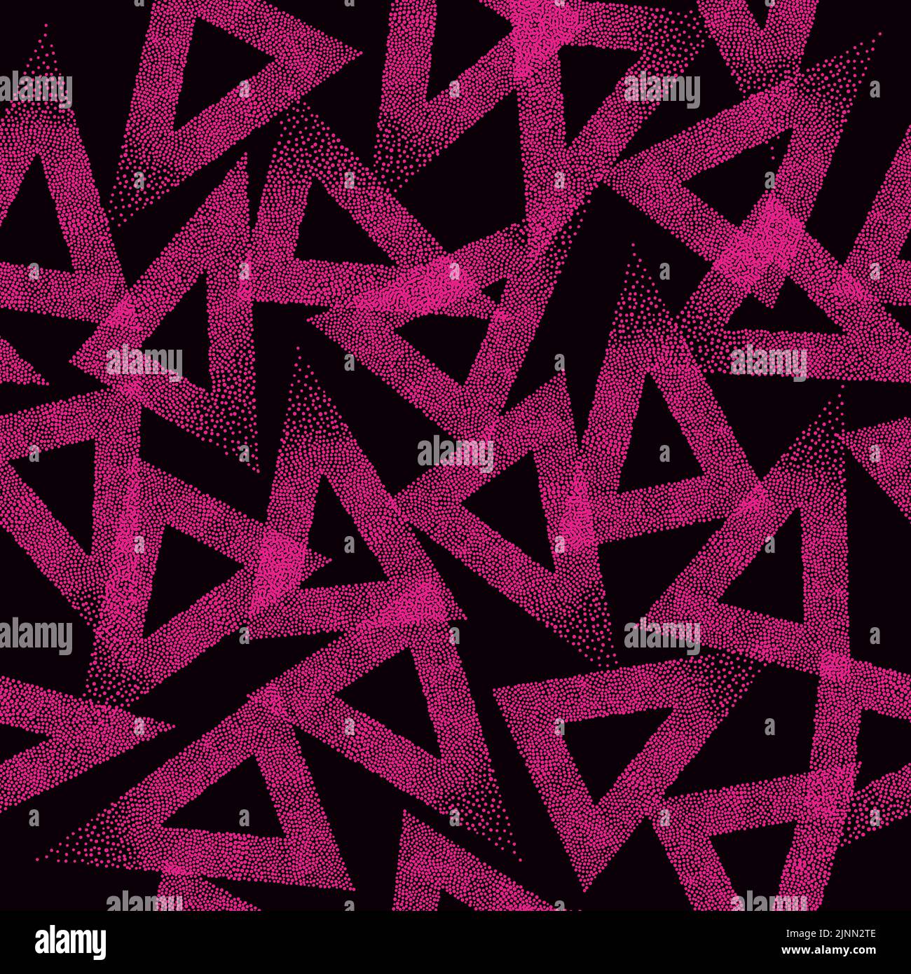 Seamless triangles pattern. Abstract trendy texture. Geometric dotted grunge background. Stock Vector