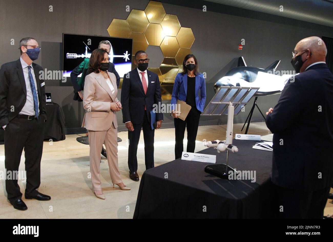 Oakland, USA. 12th Aug, 2022. Vice President Kamala Harris tours the Chabot Space & Science Center in Oakland, California on Friday, August 12, 2022. Photo by George Nikitin/UPI Credit: UPI/Alamy Live News Stock Photo