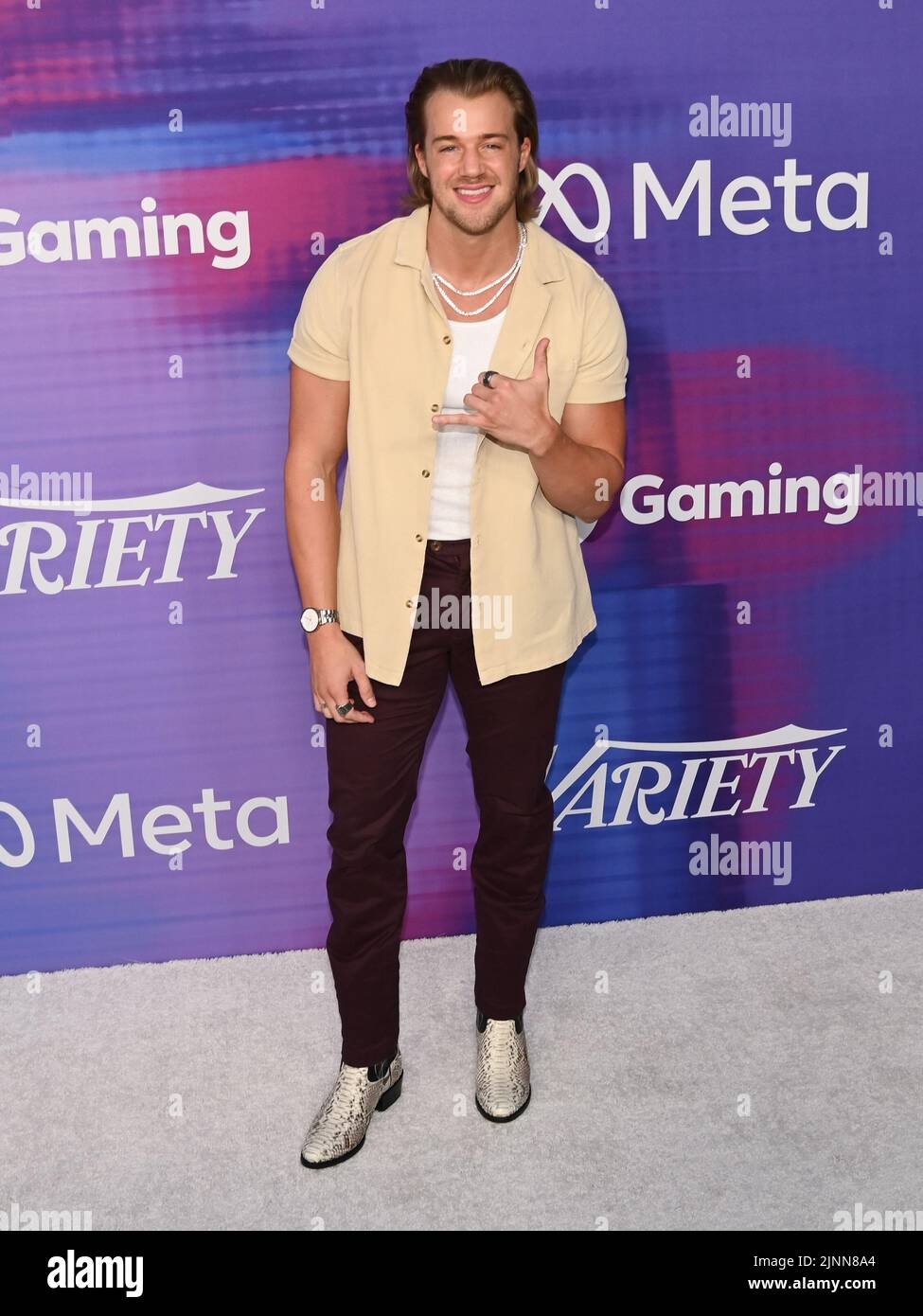 11 August 2022 - Los Angeles, California - Hunter Clowdus. Variety's 2022 Power Of Young Hollywood Celebration Presented By Facebook Gaming. (Credit Image: © Billy Bennight/AdMedia via ZUMA Press Wire) Stock Photo