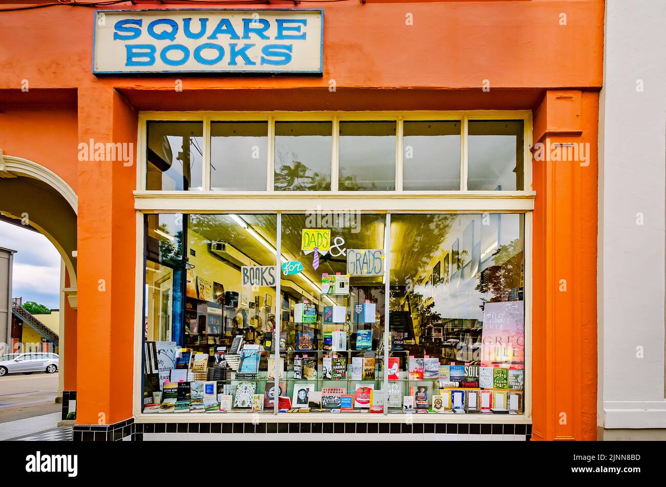 Square Books is pictured, May 31, 2015, in Oxford, Mississippi. The family-owned bookstore was founded in 1979 by Richard and Lisa Howorth. Stock Photo