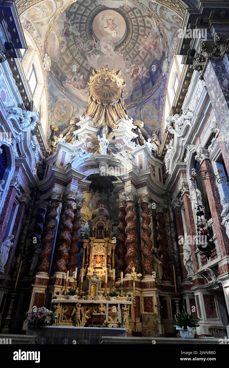 Altar area, Church of Santa Maria di Nazareth, Veneto, Chiesa, Venice, Veneto, Italy Stock Photo