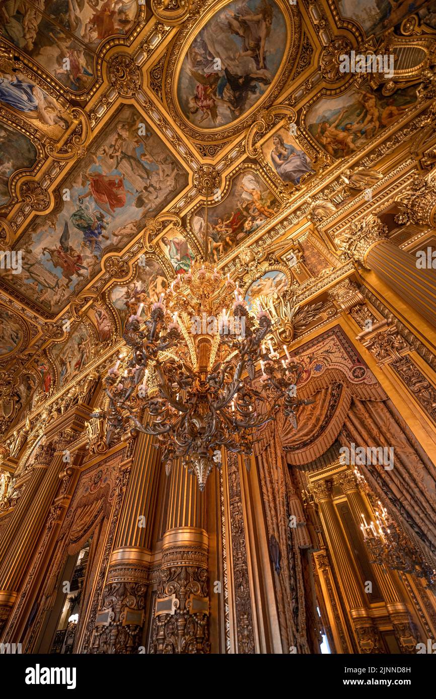 Interior design of the Opera Garnier, Paris, France Stock Photo - Alamy