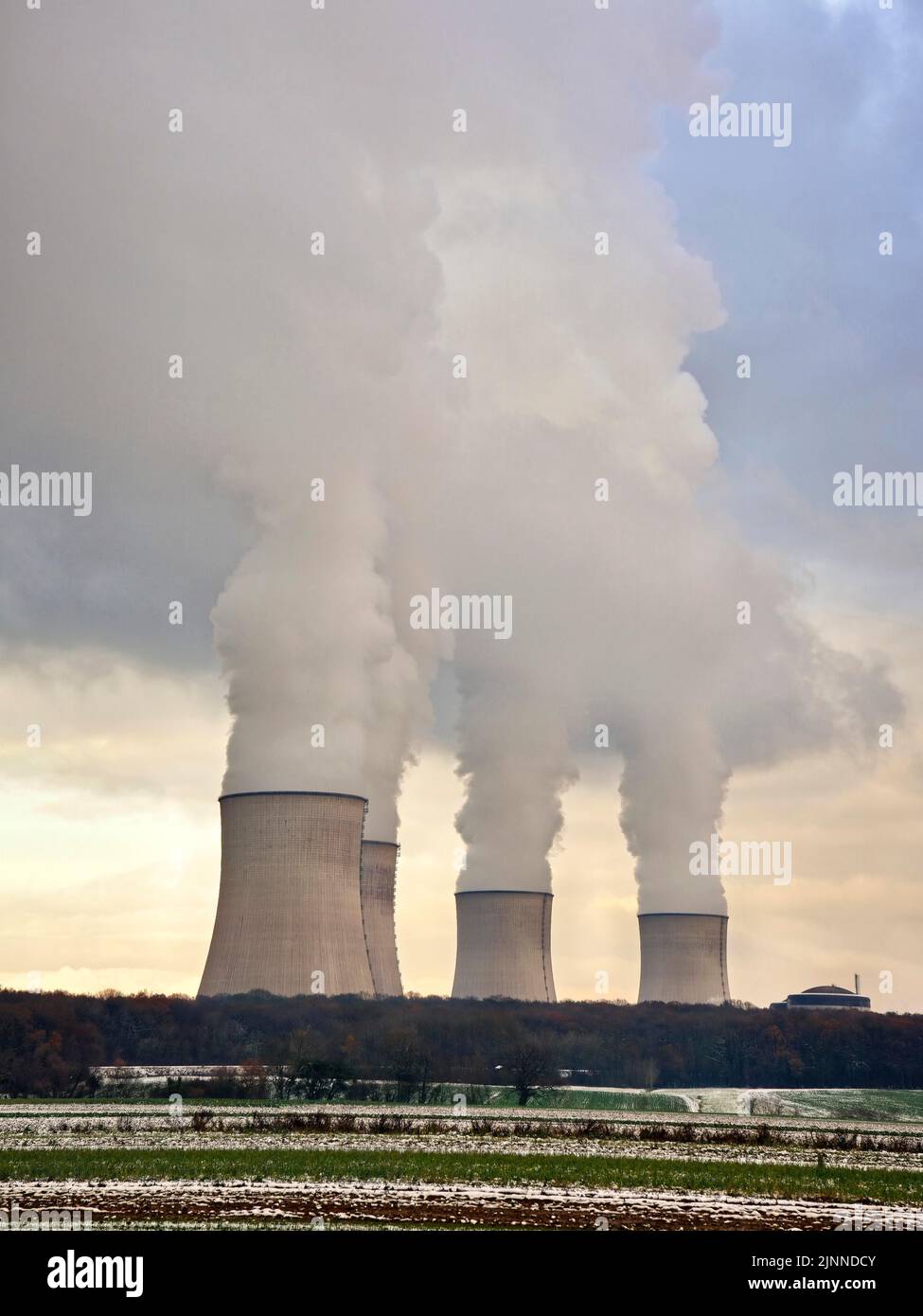 Cattenom Nuclear Power Plant, AKW, nuclear power plant Cattenom, Lorraine, France Stock Photo