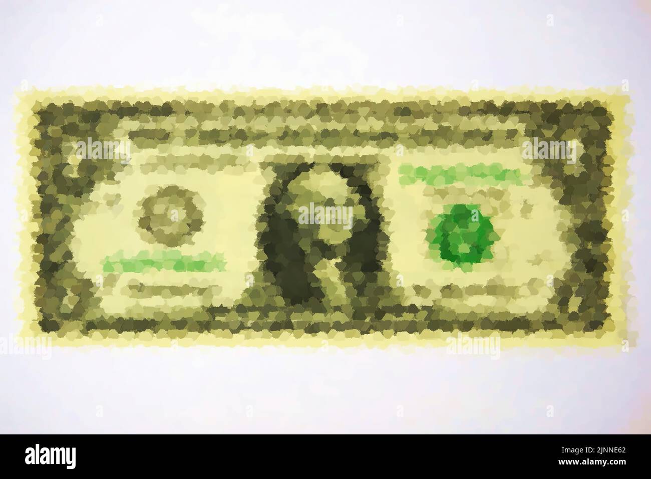 A dollar note graphically altered or spotted Stock Photo - Alamy