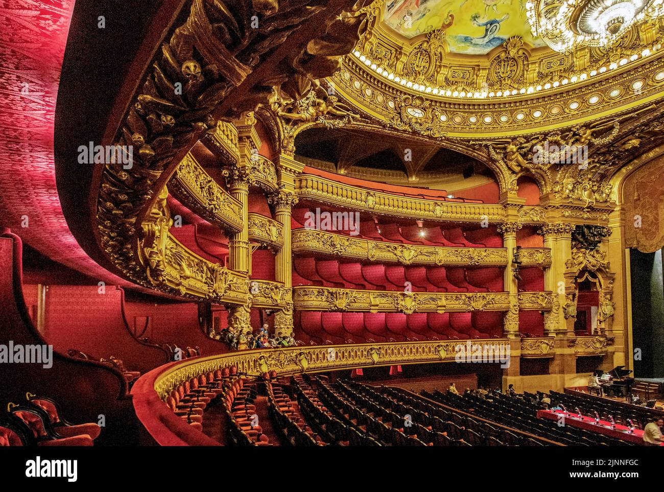 Auditorium, Hall in the Opera Garnier at the Palais Garnier, Paris, Ile