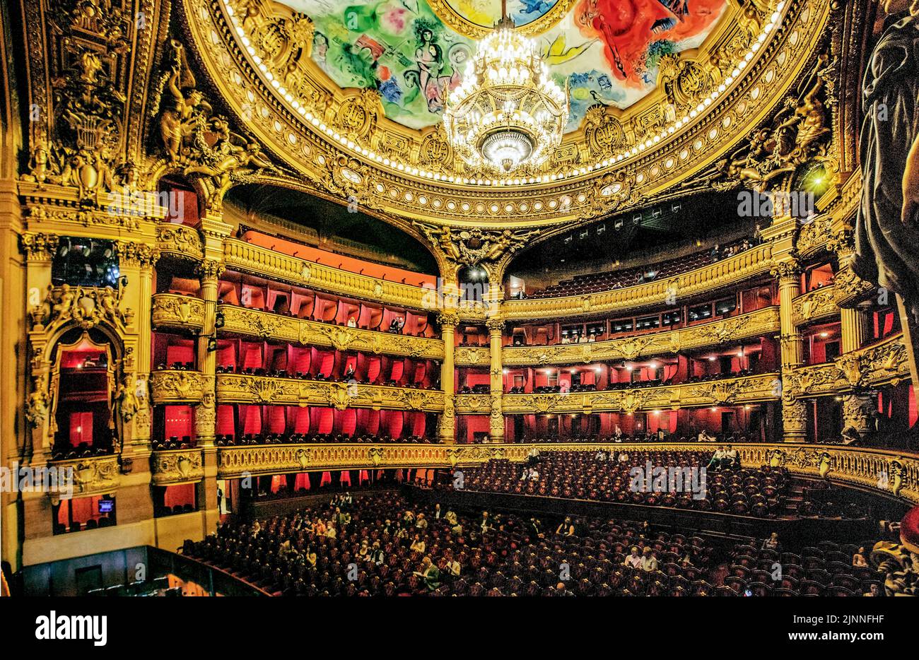 Auditorium, Hall in the Opera Garnier at the Palais Garnier, Paris, Ile