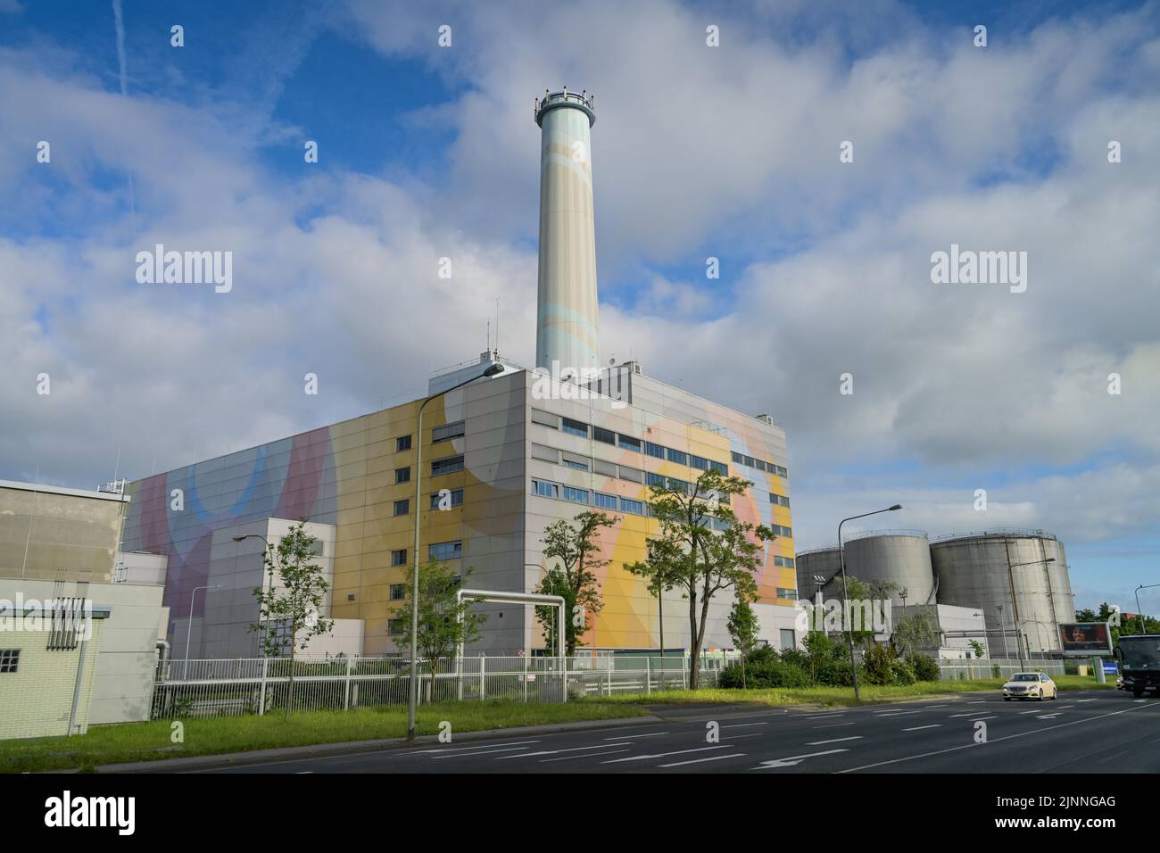 Mainova Niederrad combined heat and power plant, Frankfurt am Main, Hesse, Germany Stock Photo
