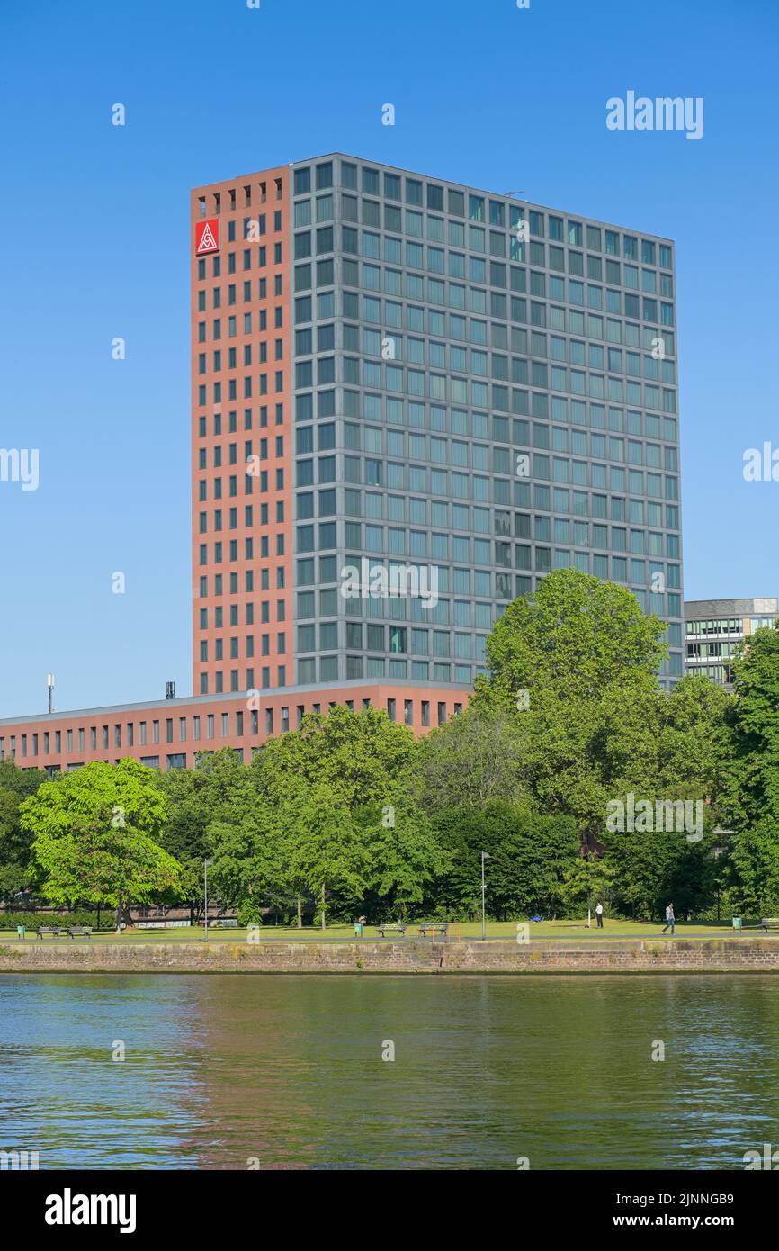 Main Forum, Headquarters IG Metall, Wilhelm-Leuschner-Strasse, Frankfurt am Main, Hesse, Germany Stock Photo