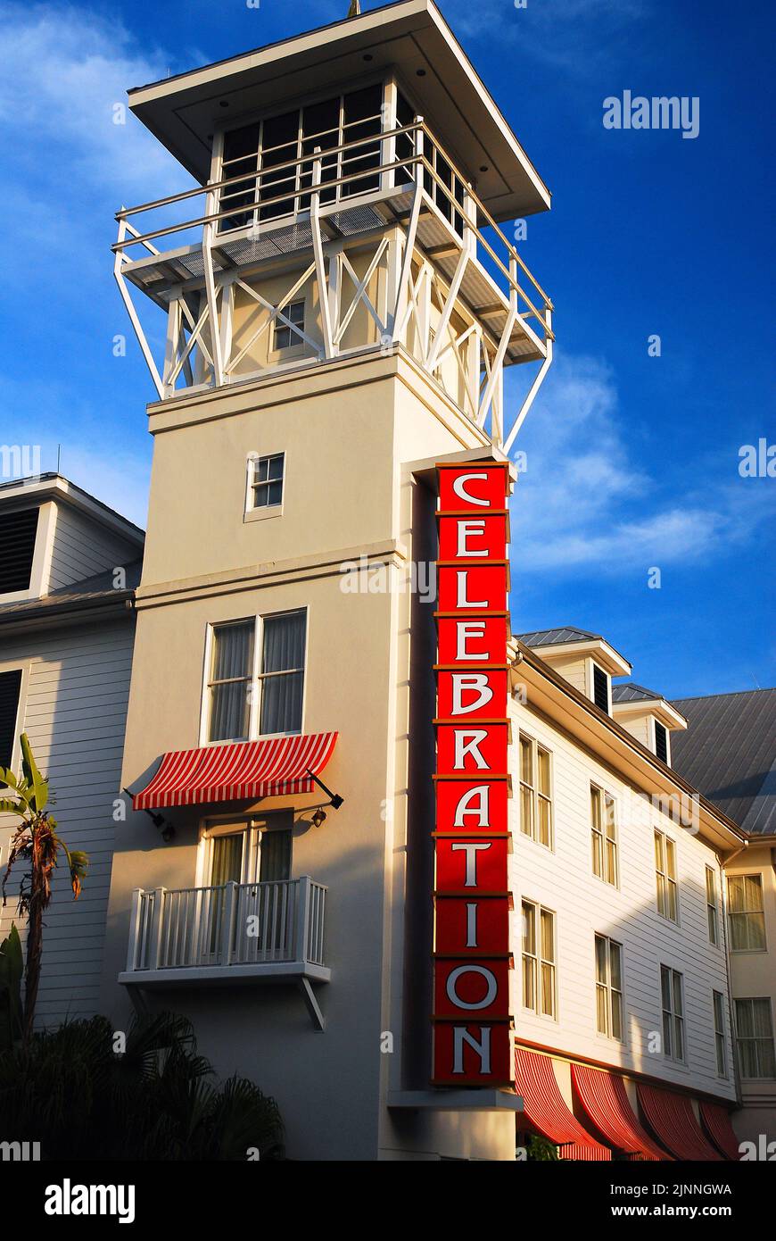 The Bohemian Hotel stands in the heart of Celebration, Florida, a planned community originally developed by the Walk Disney Company Stock Photo