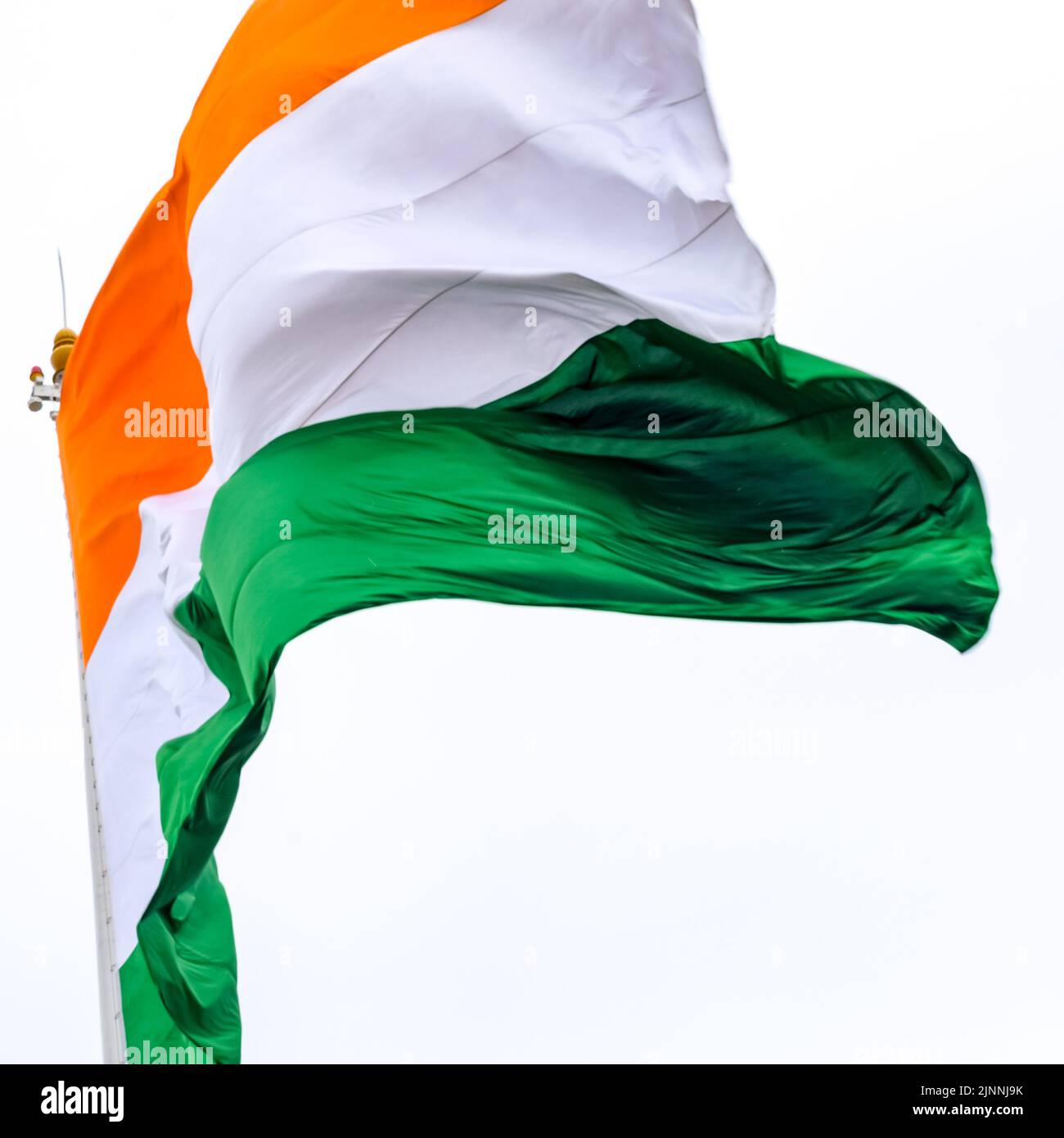 India flag flying high at Connaught Place with pride in blue sky, India ...