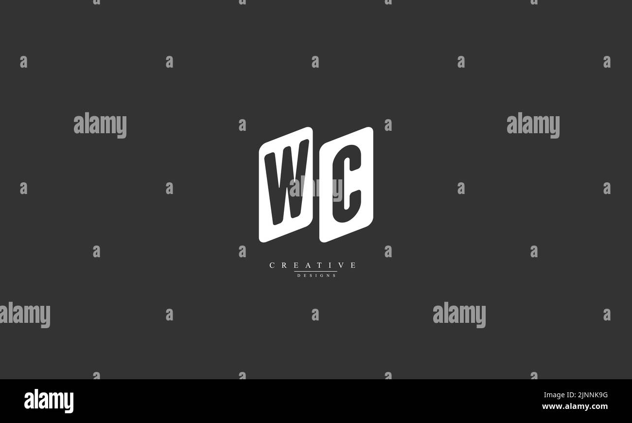 Alphabet letters Initials Monogram logo WC CW W C Stock Vector