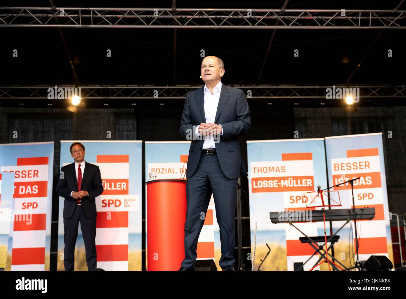 Keel, Deutschland. 06th May, 2022. Chancellor Olaf Scholz, SPD, speaks