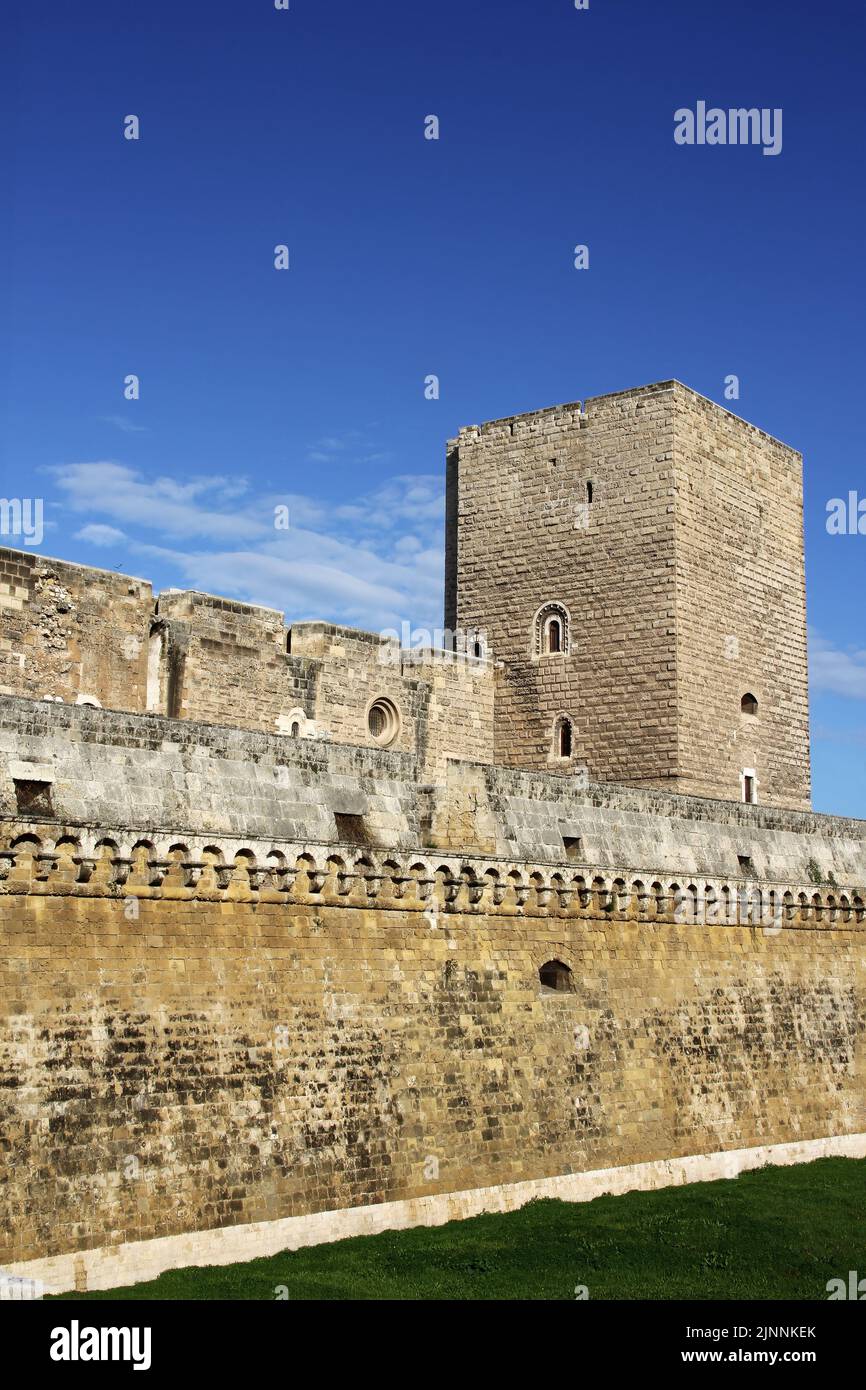 Norman-Hohenstaufen Castle, or Castello Svevo Castle, or Swabian Castle, Bari, Italy, Stock Photo