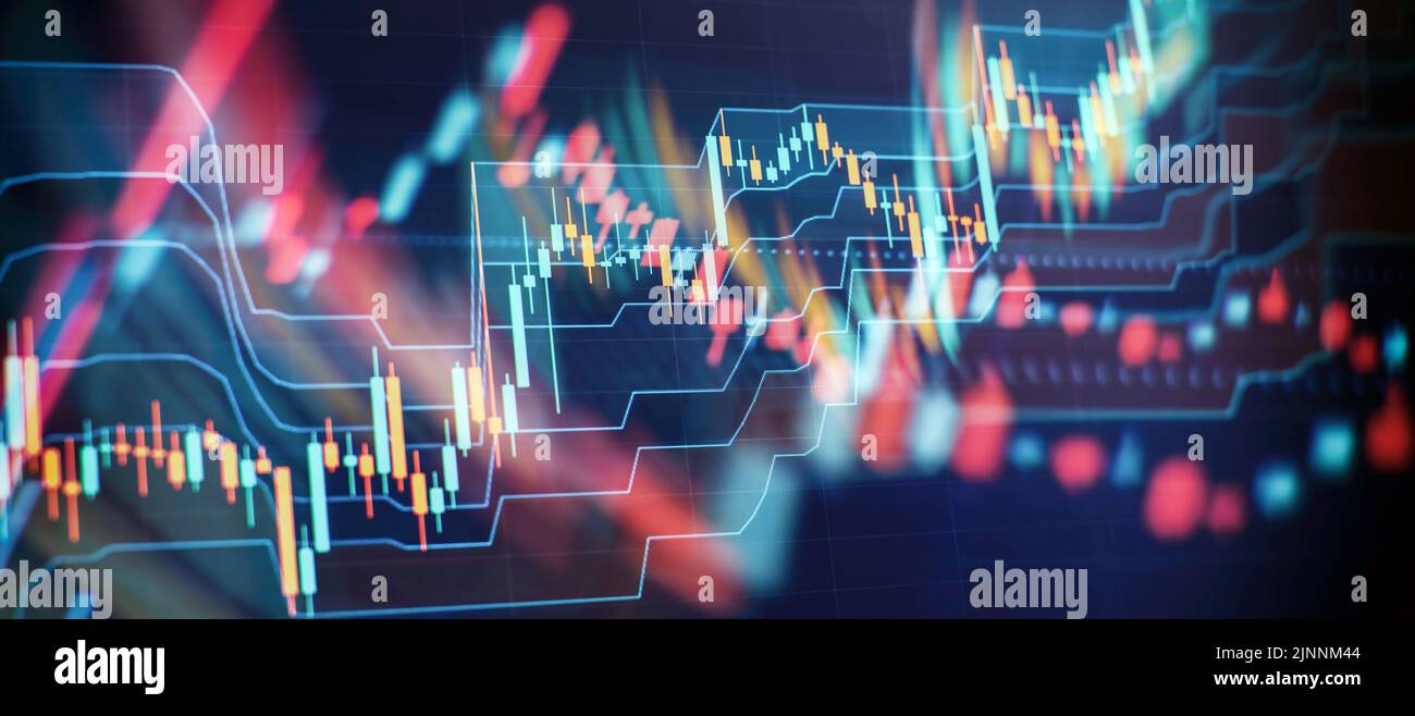 forex chart interface wallpaper. Investment, trade, stock, finance and  analysis concept Stock Photo - Alamy