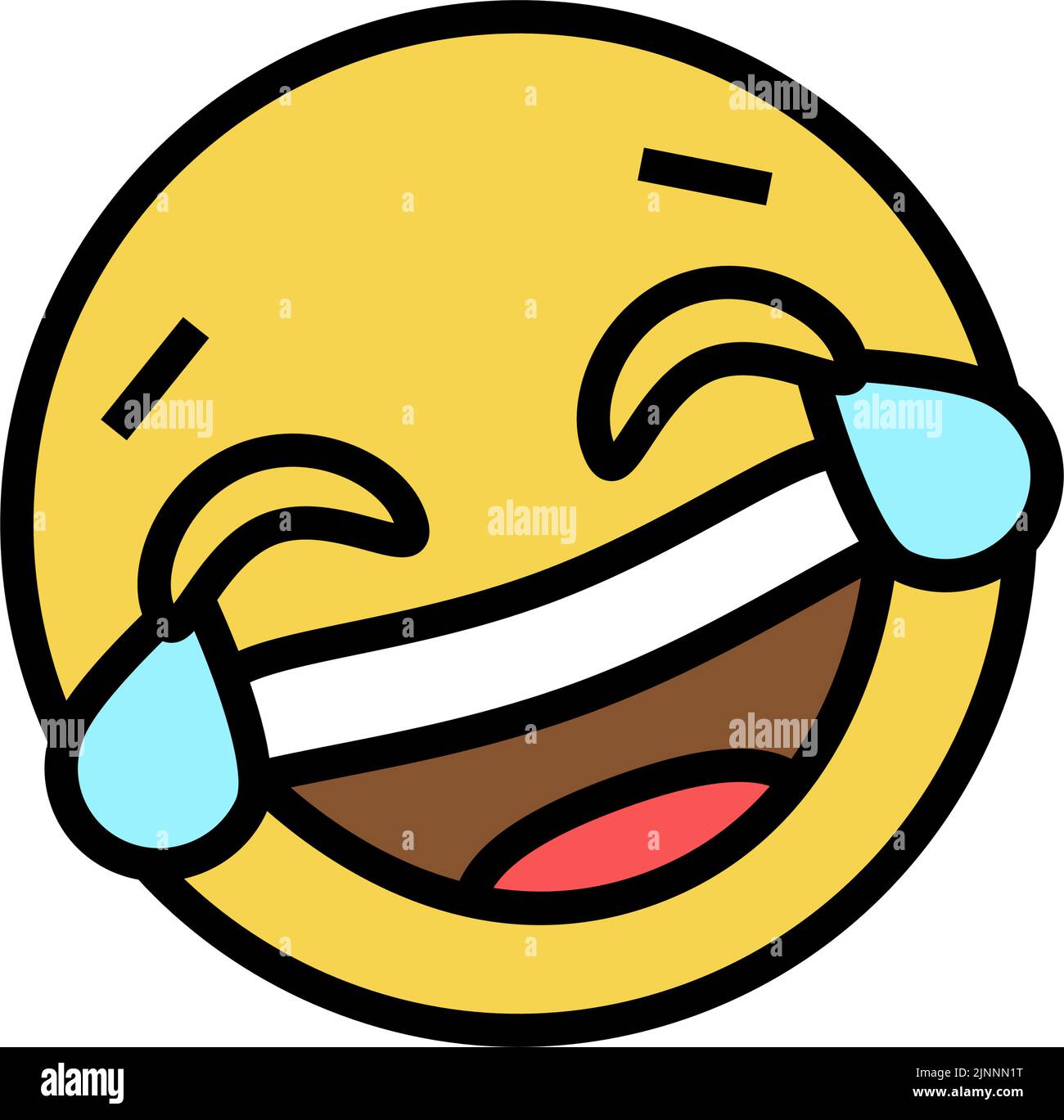 laugh emoji color icon vector illustration Stock Vector Image & Art Alamy