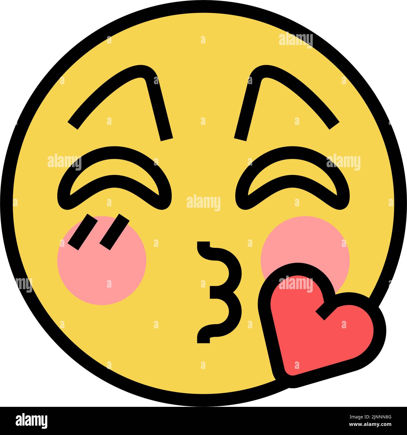 kiss emoji color icon vector illustration Stock Vector Image & Art Alamy