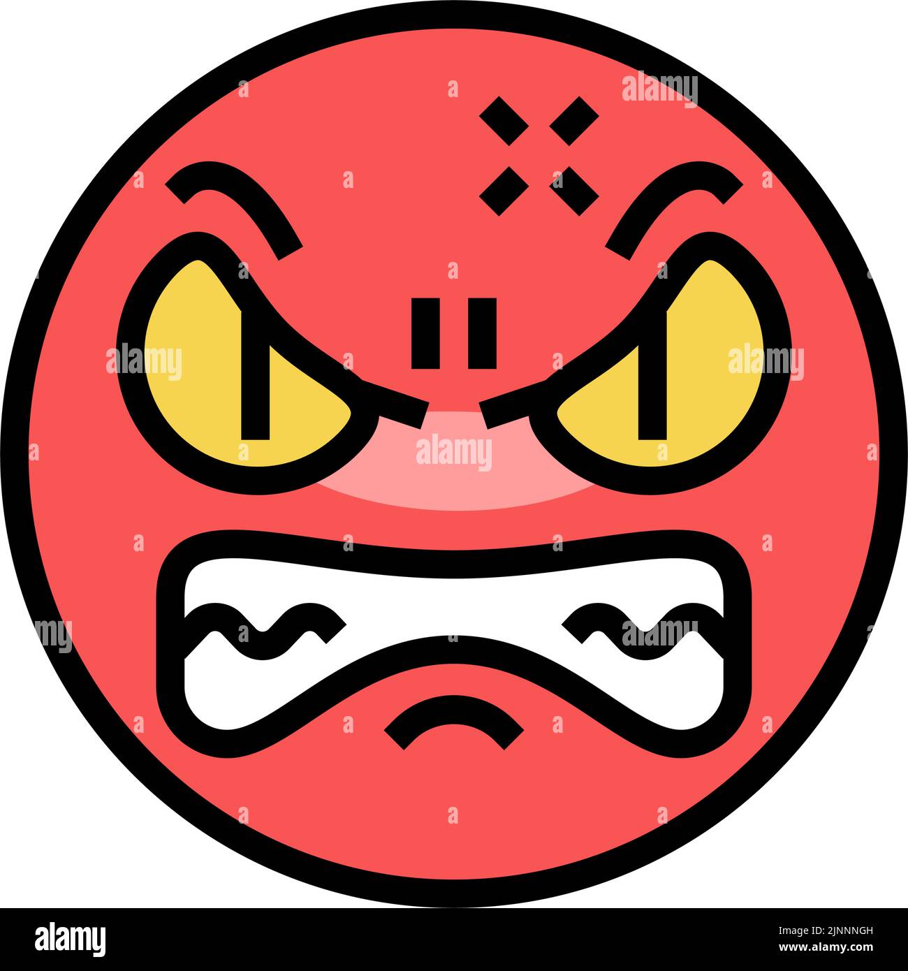 angry emoji color icon vector illustration Stock Vector Image & Art Alamy