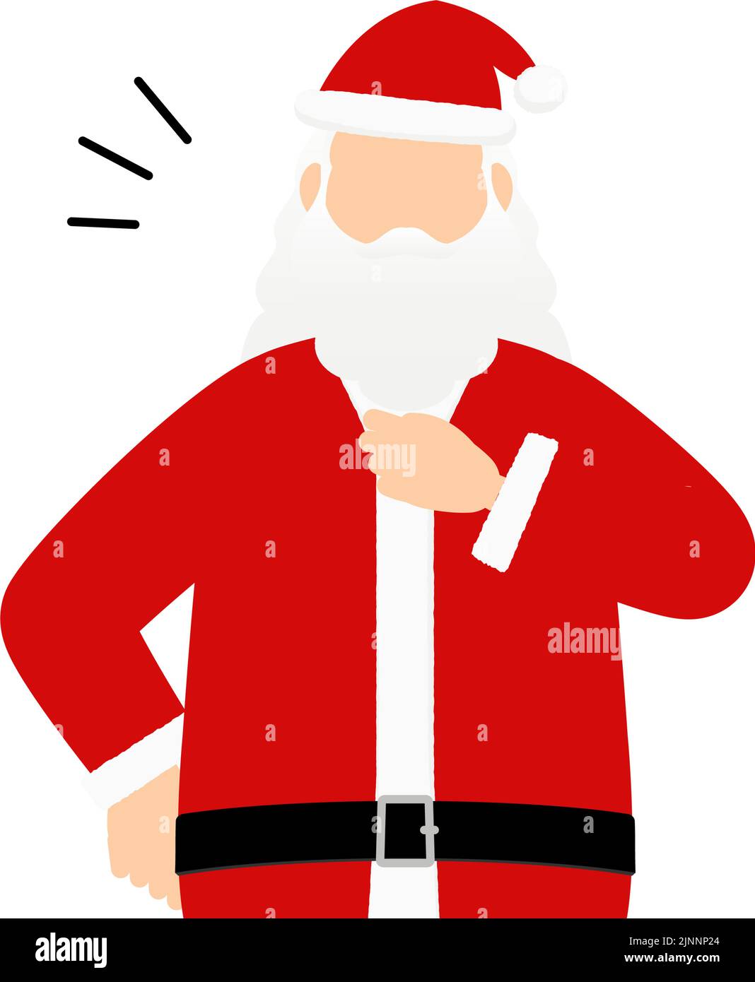 Grandpa Santa Claus holding his chest with confidence Stock Vector