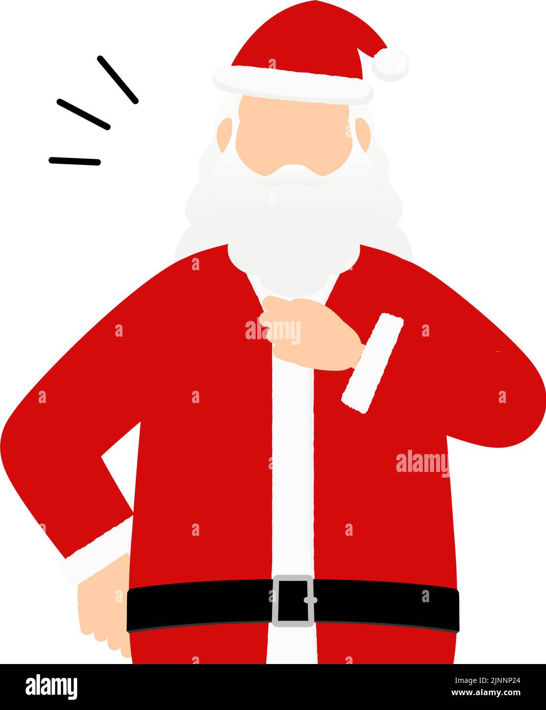 Grandpa Santa Claus holding his chest with confidence Stock Vector ...