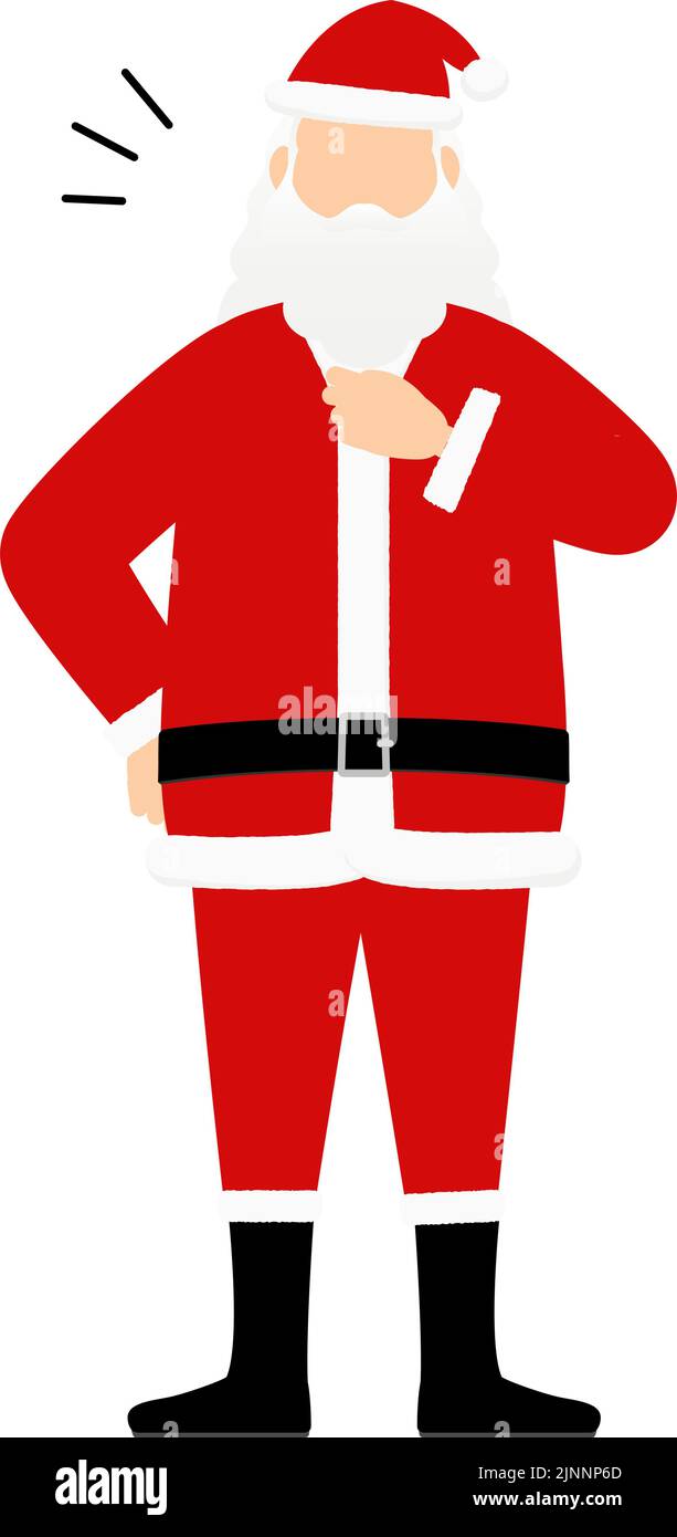 Grandpa Santa Claus holding his chest with confidence Stock Vector