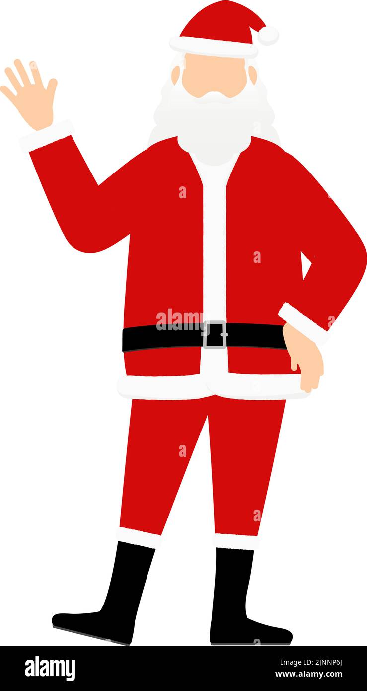 Santa Claus posing in a cute pose Stock Vector