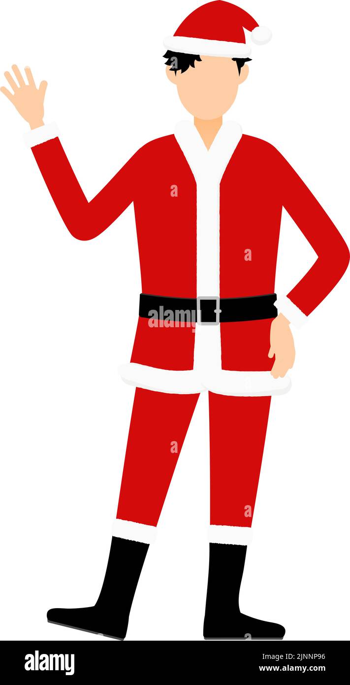 Man in Santa Claus posing cute Stock Vector