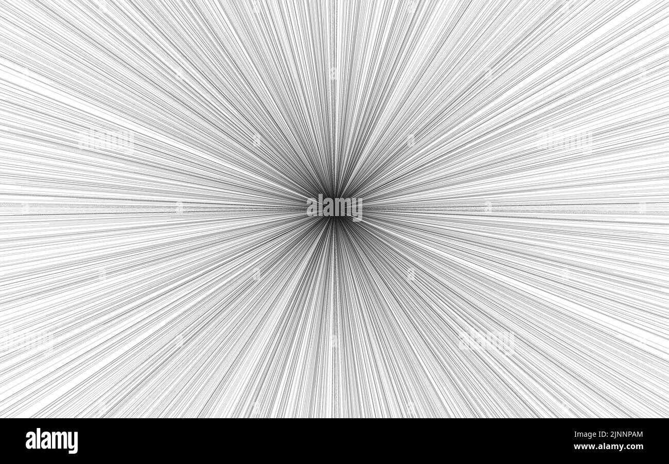 Abstract background, effect line radiating from gray center (high density) Stock Vector