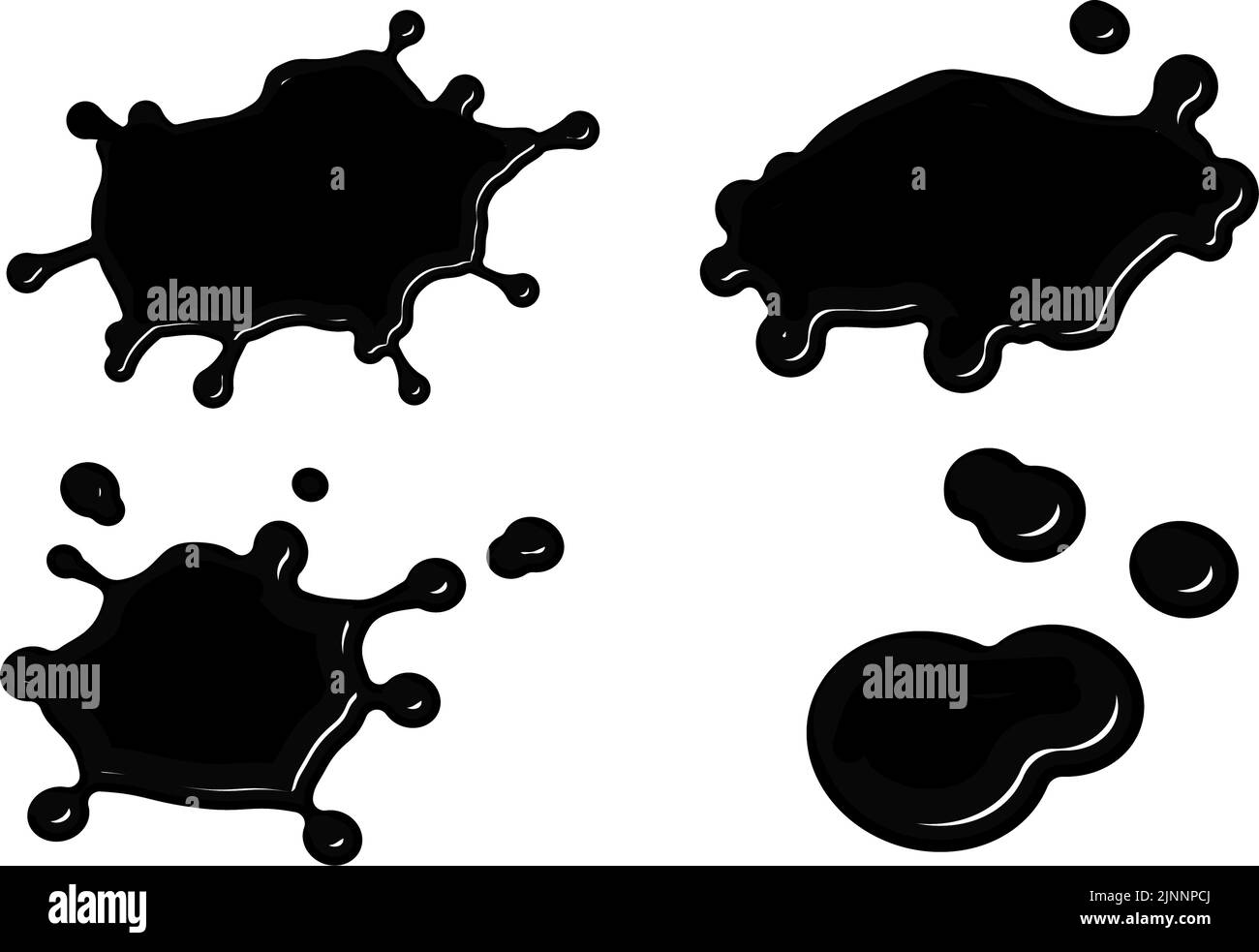 Black paint (ink) dripping down Stock Vector