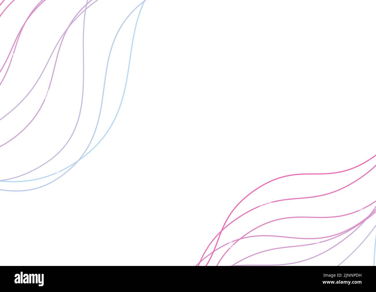 Abstract A3 poster with colorful flowing lines, white background Stock