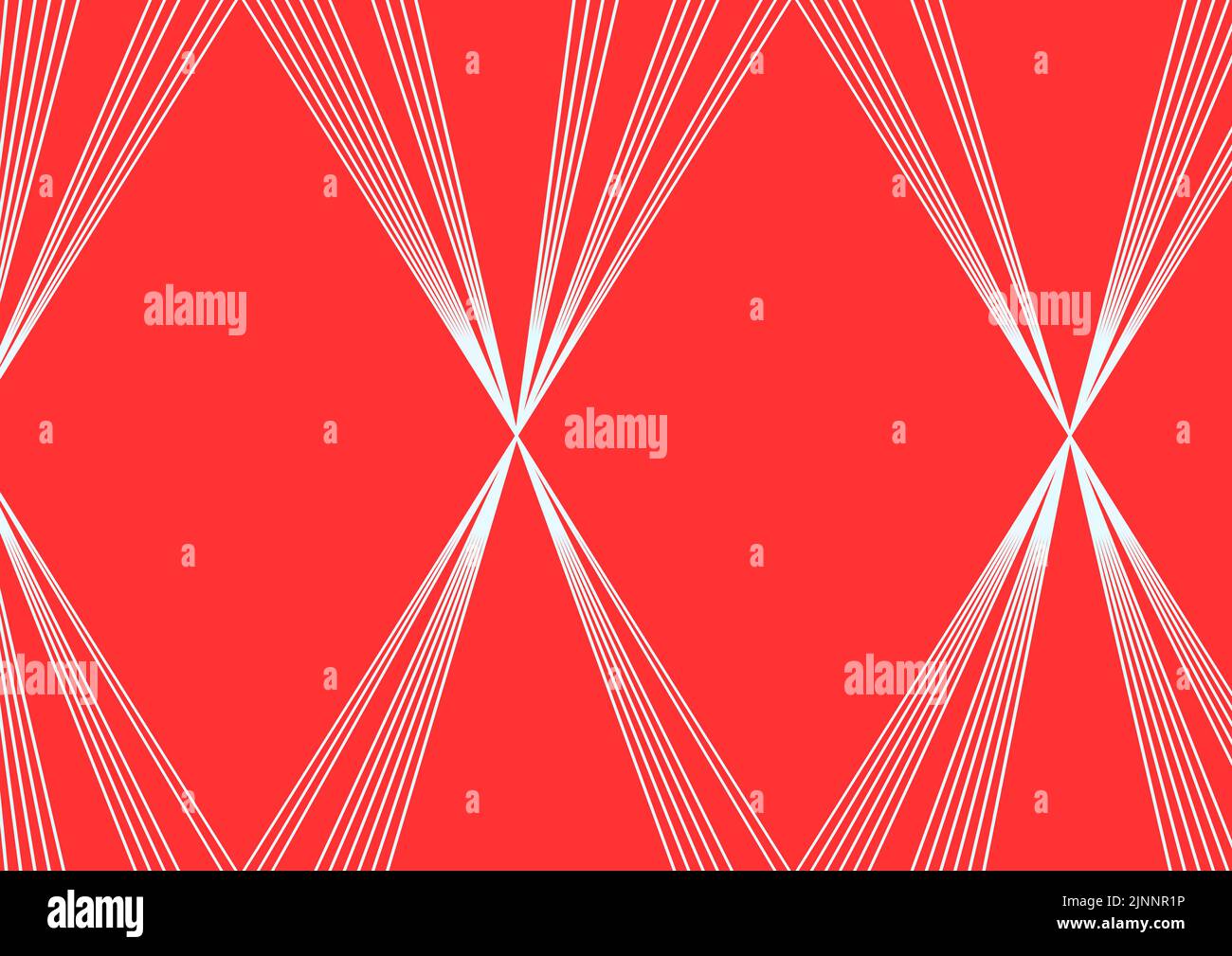 Abstract A3 poster of symmetrical lines, red background Stock Vector