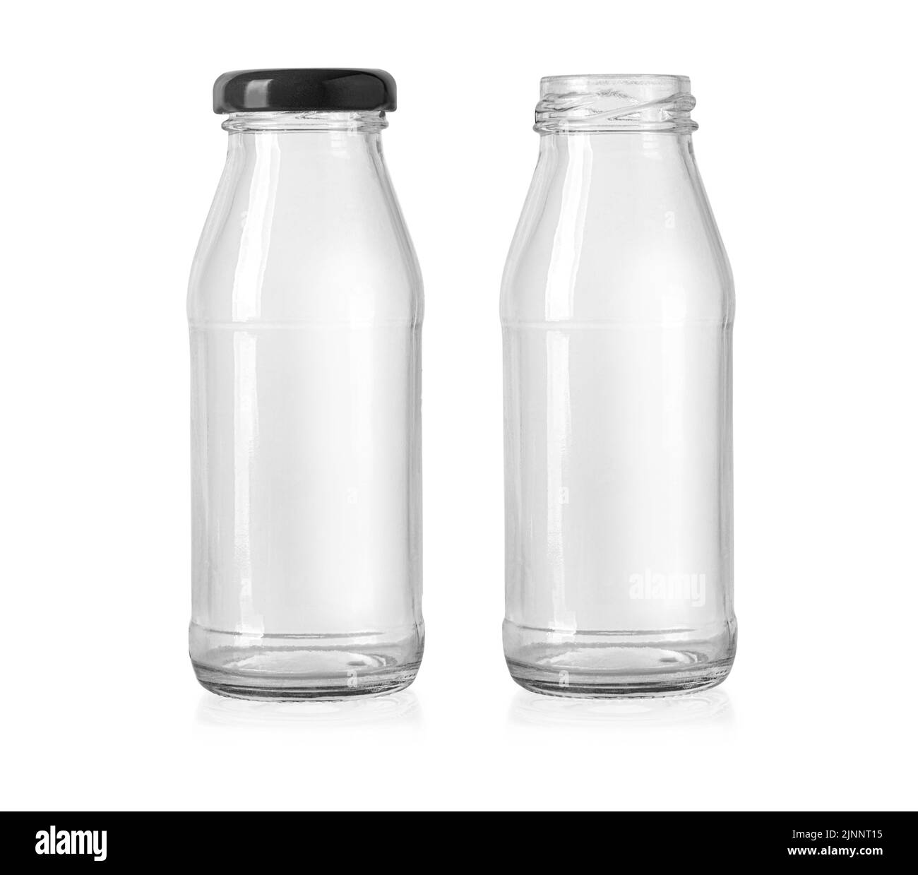 empty glass bottle isolated on white with clipping path Stock Photo Alamy