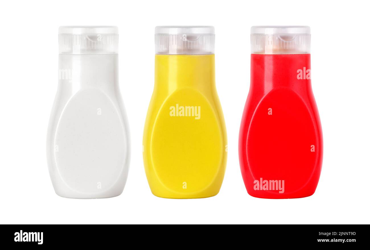 plastic bbq bottles isolated on white background Stock Photo Alamy