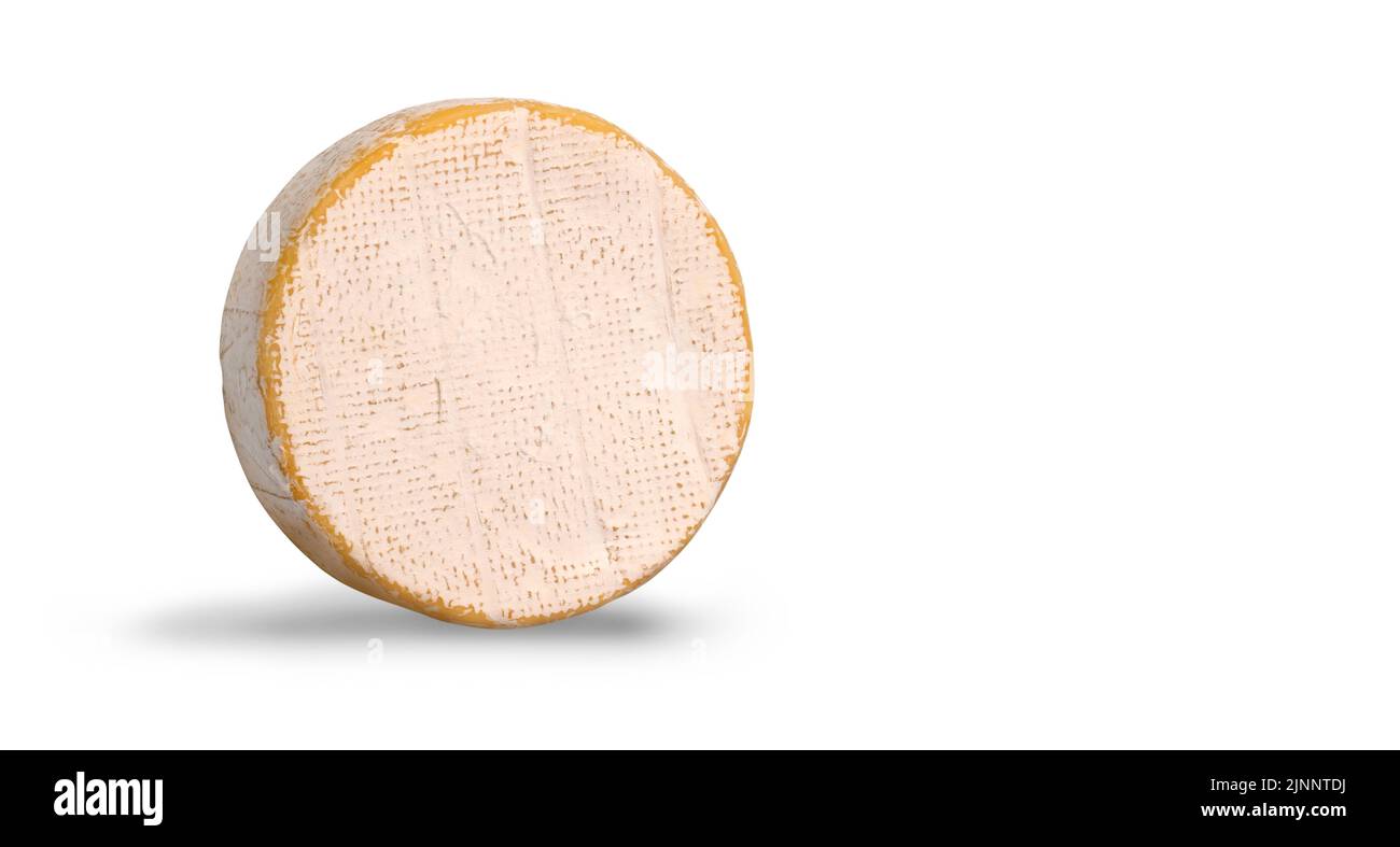 Brie cheese isolated on a white background, Packaging template mockup collection, clipping path