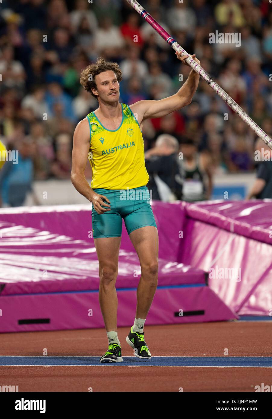 Kurtis Marschall of Australia competing in the men’s pole vault final