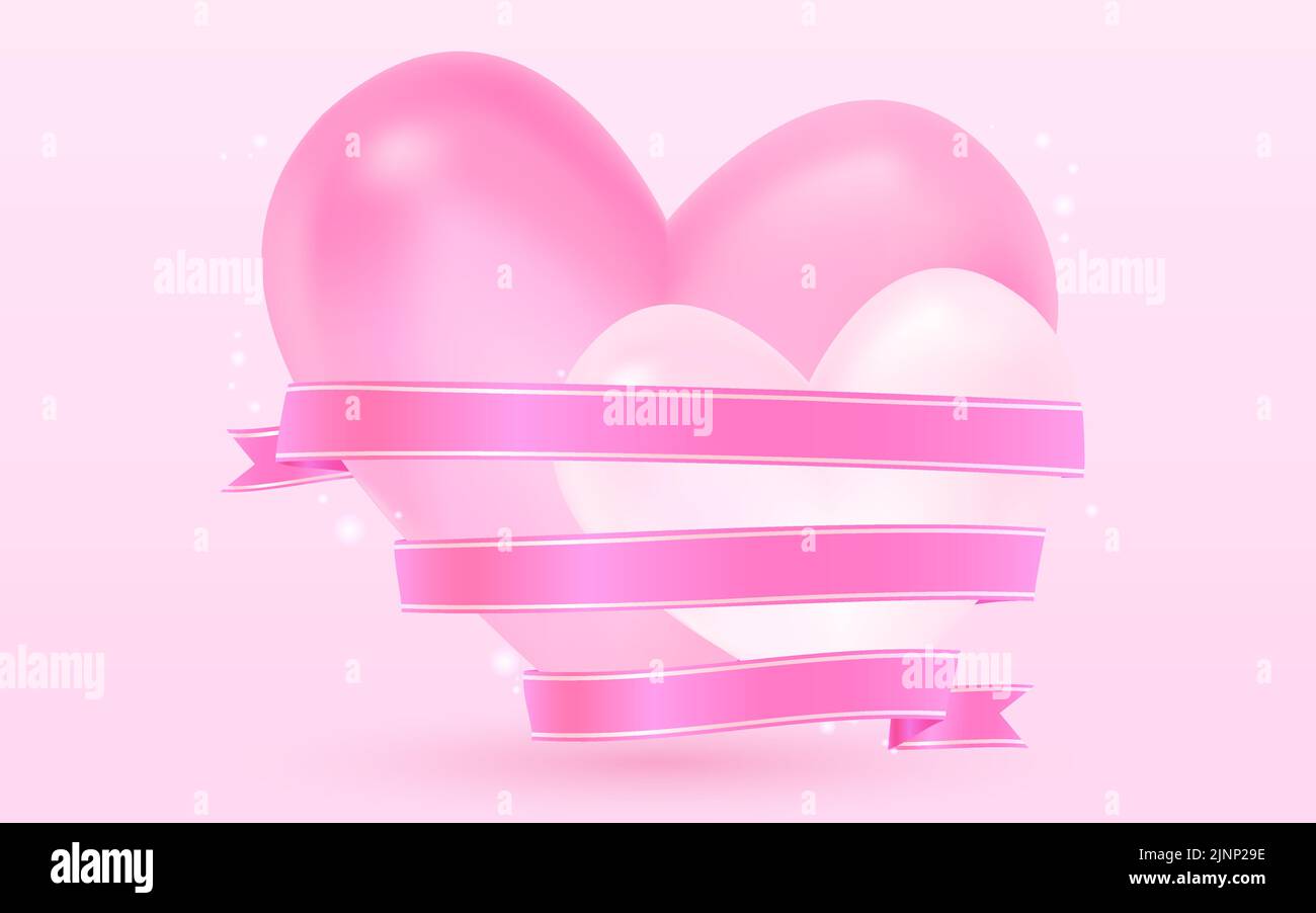 Pink ribbon label Stock Vector Images - Alamy