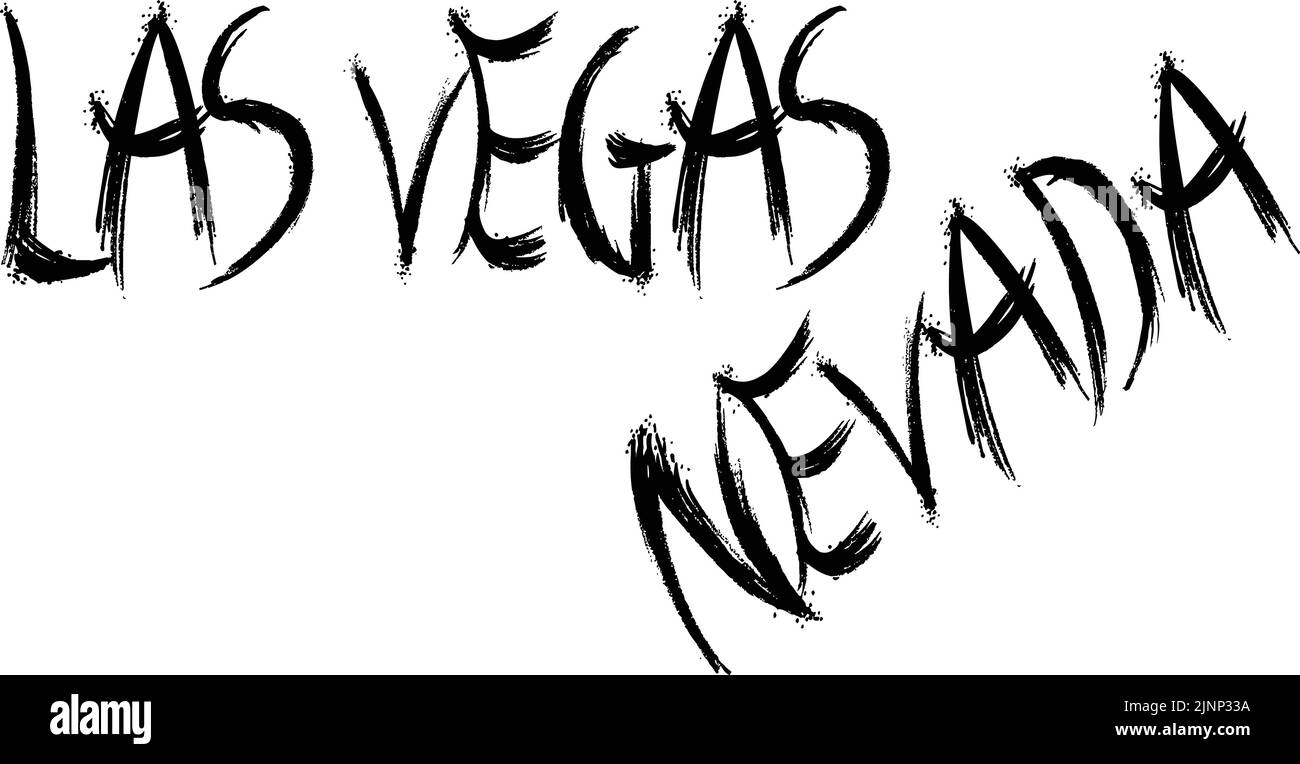 Las Vegas Nevada text sign illustration on white Background. Stock Vector