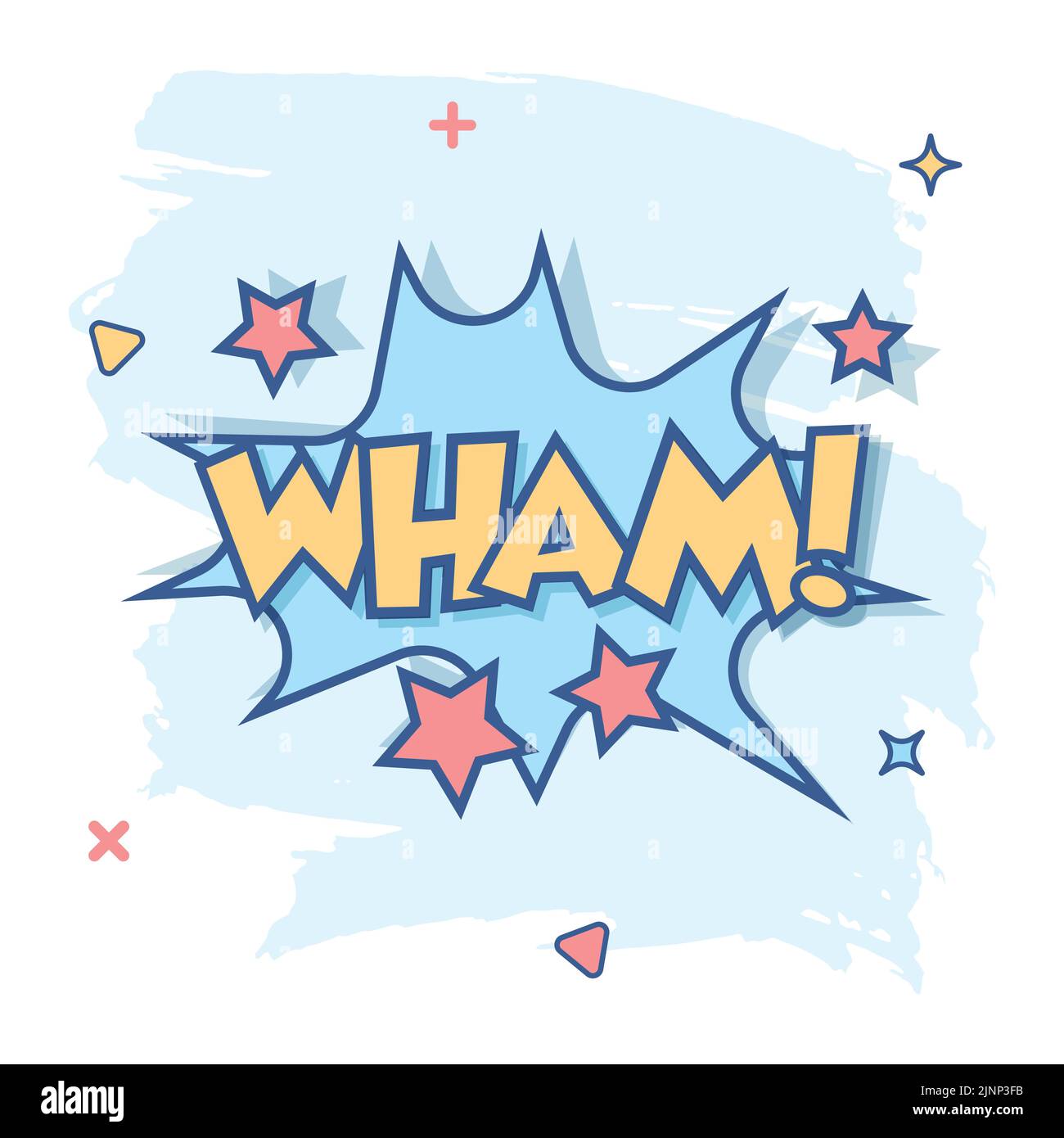 Vector cartoon wham comic sound effects icon in comic style. Sound ...