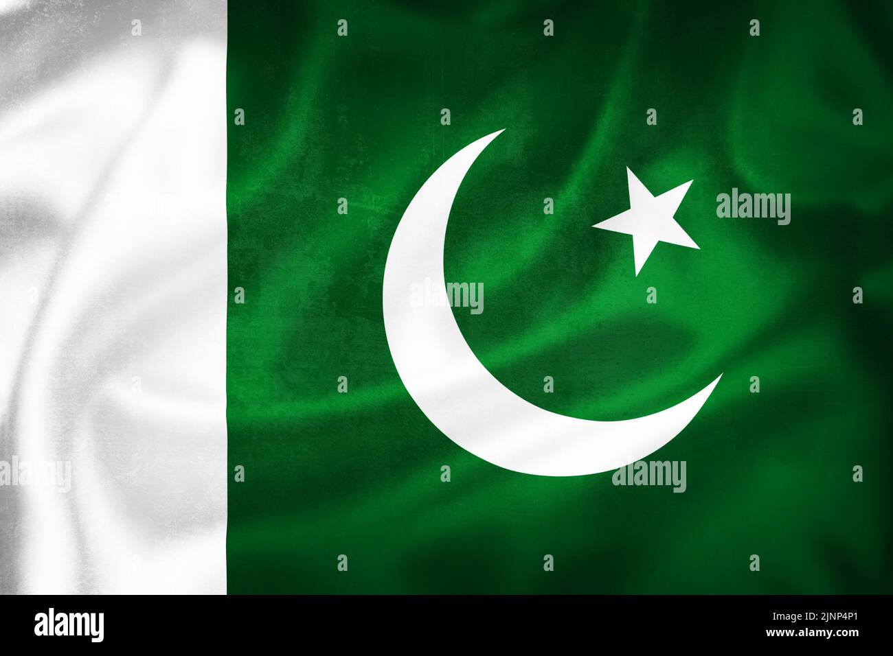 Grunge 3D illustration of Pakistan flag, concept of Pakistan Stock Photo