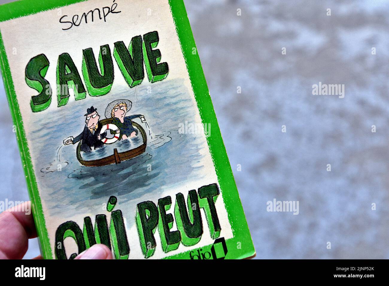 Marseille, France. 13th Aug, 2022. View of a book by cartoonist Jean-Jacques Sempé. French cartoonist Jean-Jacques Sempé died on August 11, 2022 in Draguignan, France. (Photo by Gerard Bottino/SOPA Images/Sipa USA) Credit: Sipa USA/Alamy Live News Stock Photo