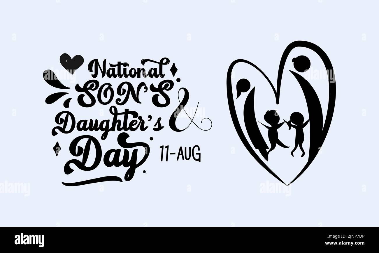 National Son’s and Daughter’s Day calligraphic banner design on white