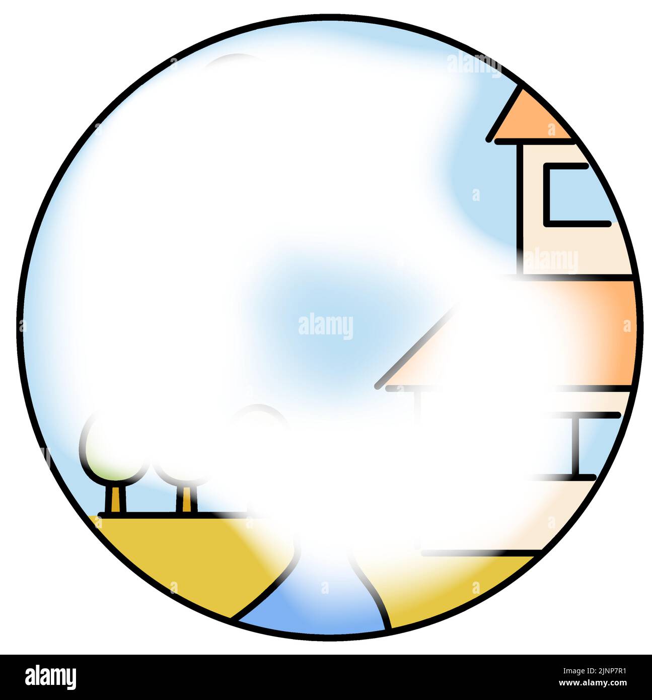 Illustration of glaucoma, visual field changes as glaucoma progresses ...