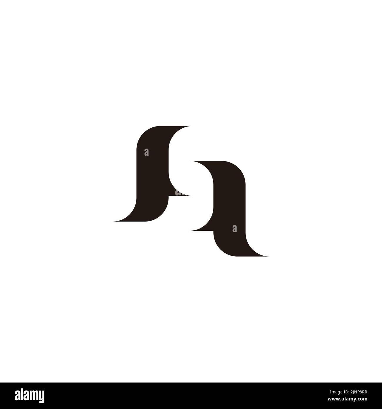 letter s negative space simple bubble talk geometric logo vector Stock Vector