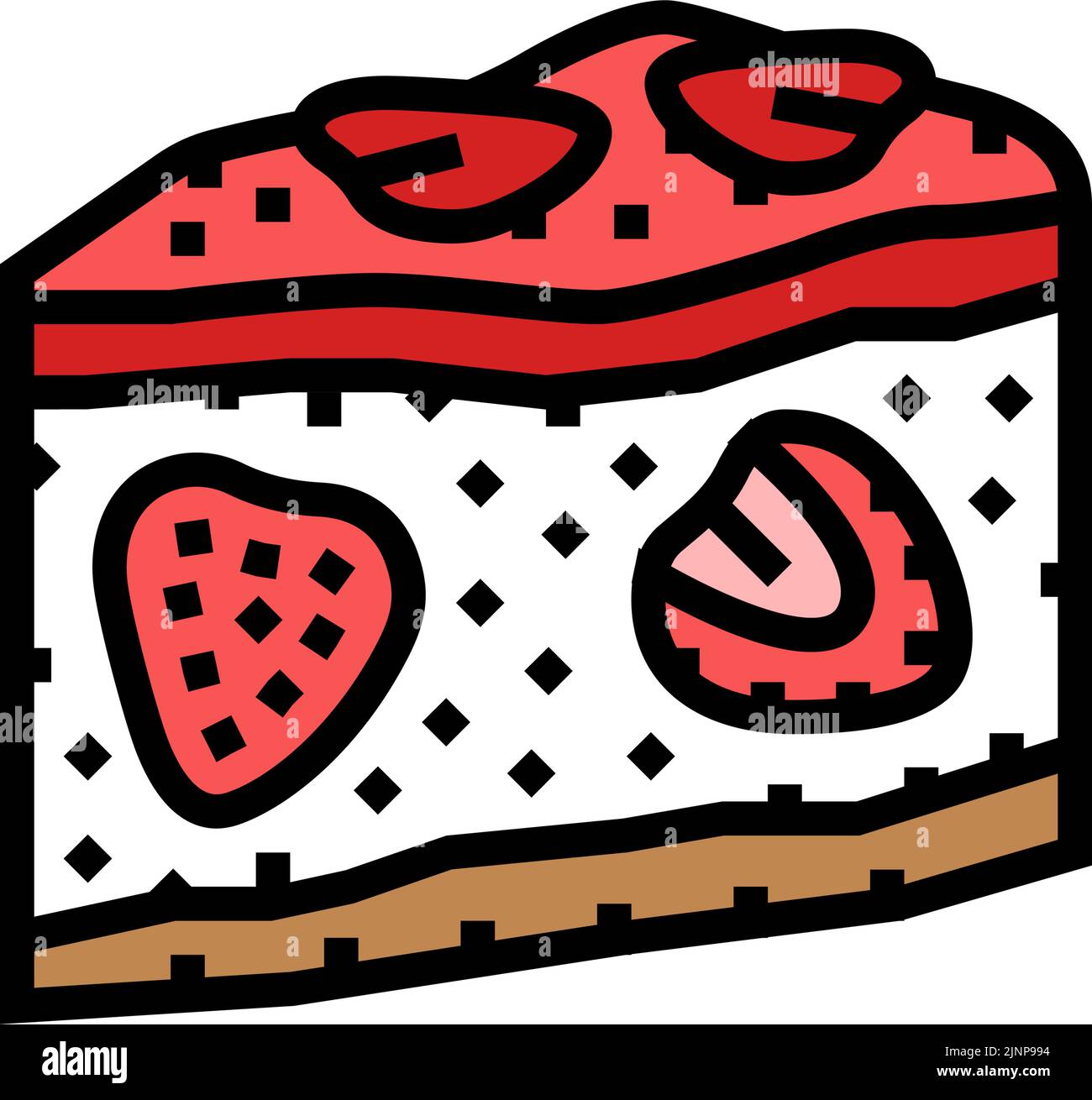 strawberry cake color icon vector illustration Stock Vector Image & Art ...