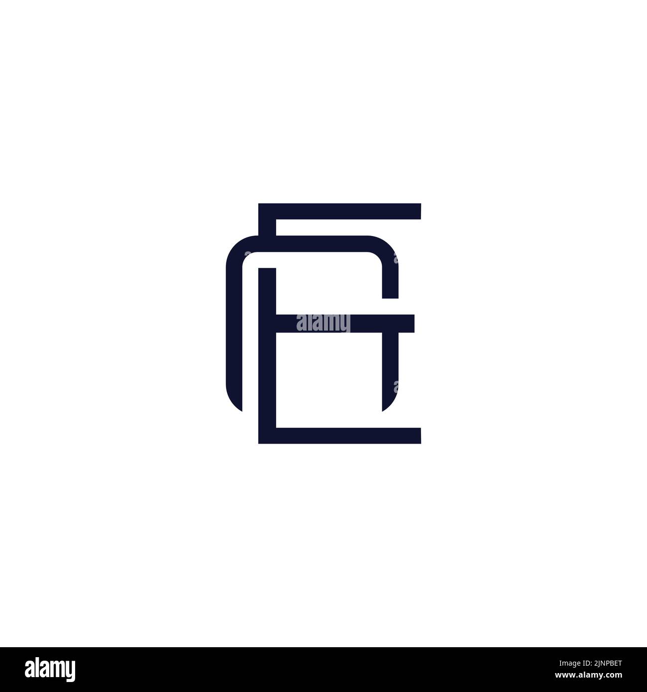 letter en thin linked line logo vector Stock Vector